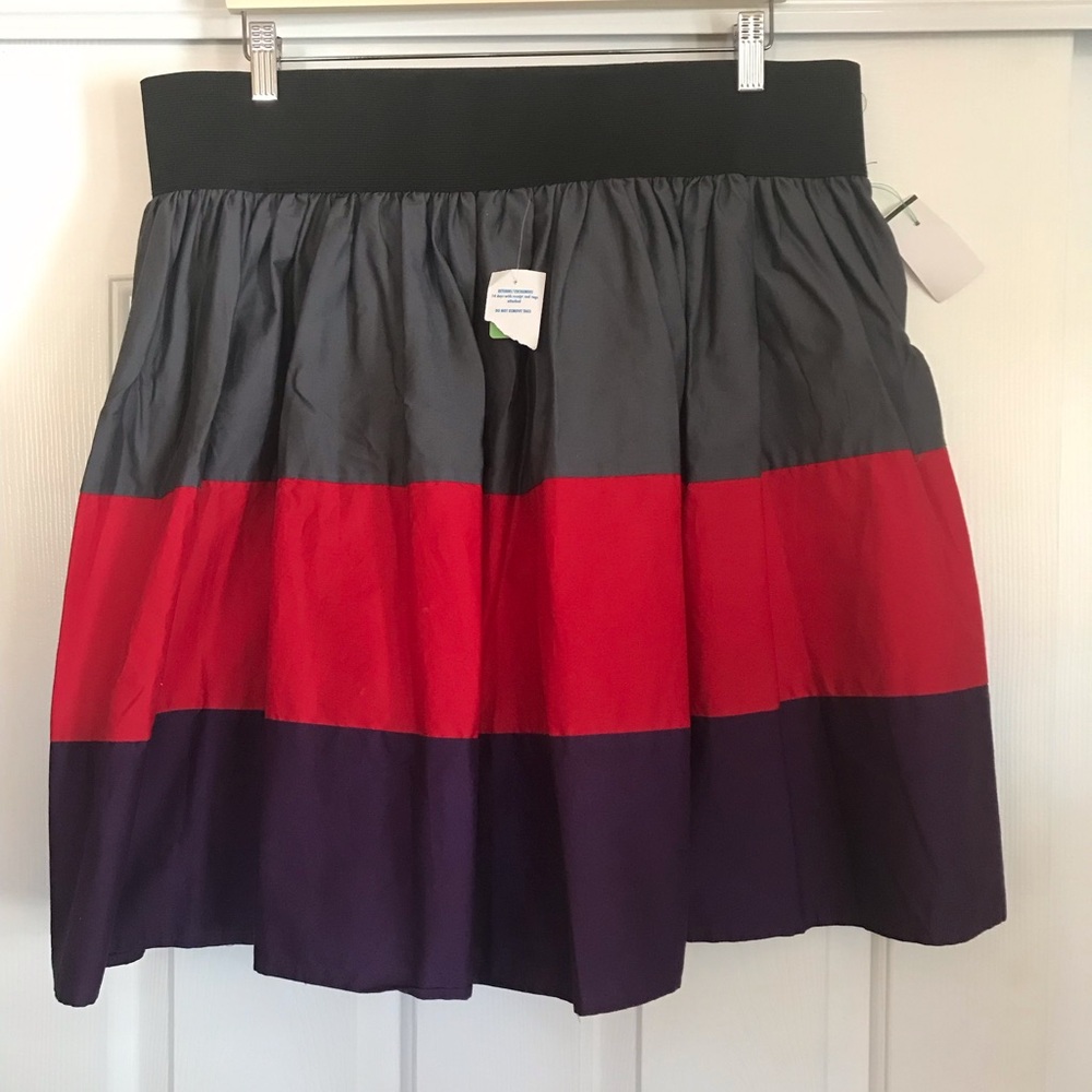 Caren Sport‎ Colorblock Poplin Skirt – NWT- Size 3X - Made in USA